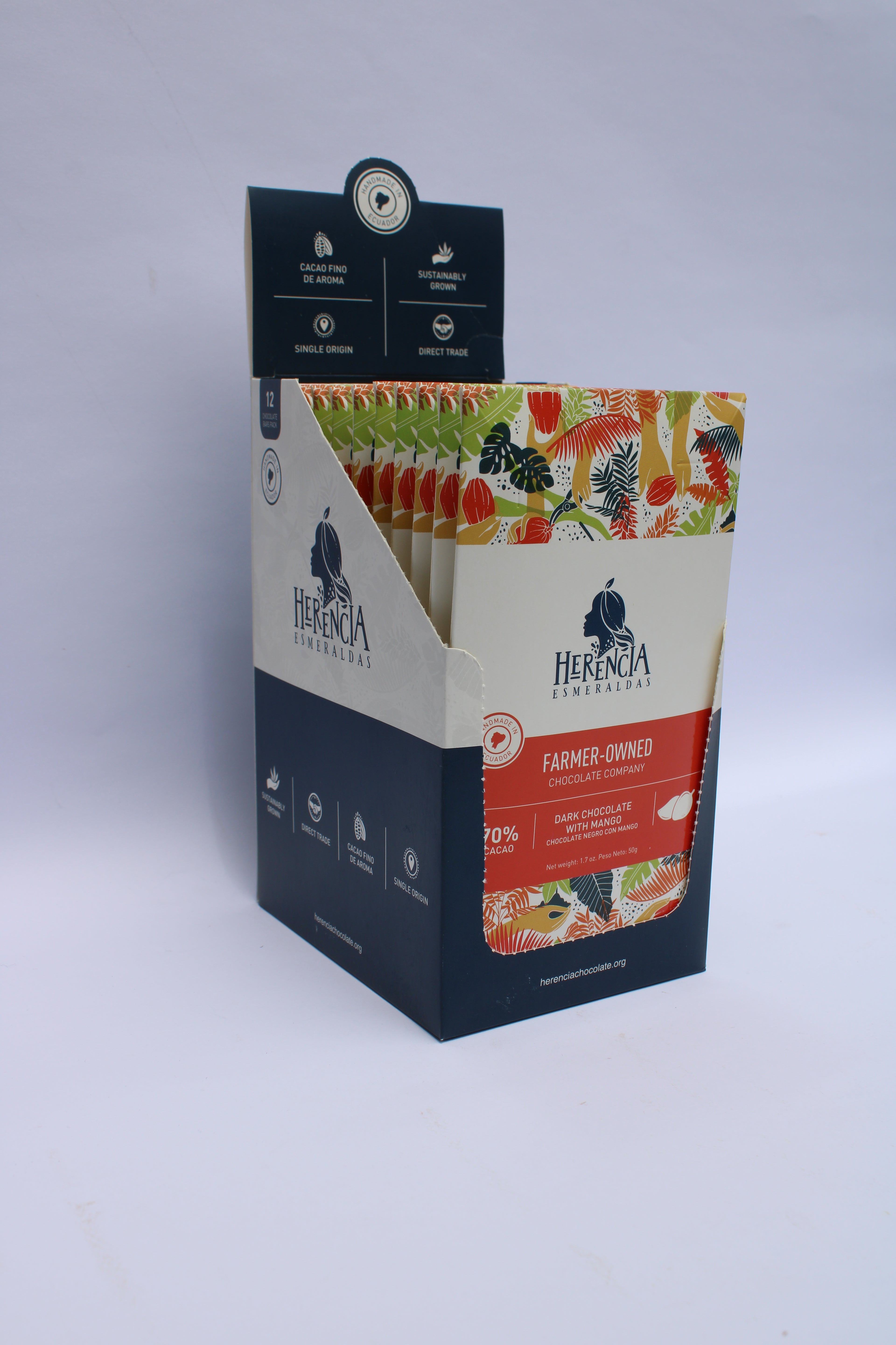 BARRA DE CHOCOLATE 70% CON MANGO